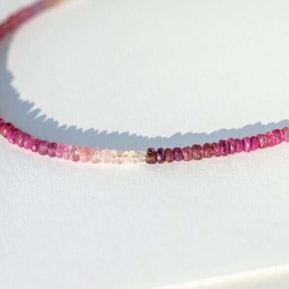 Gorgeous GENIUINE Ruby Jewelry Set Beaded Necklace & Bracelet Non Tarnish Gold - Picture 13 of 14